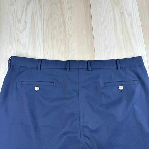 Peter Millar Mens Navy Blue Salem High Drape Performance Comfort Shorts Size 42 - Picture 10 of 11